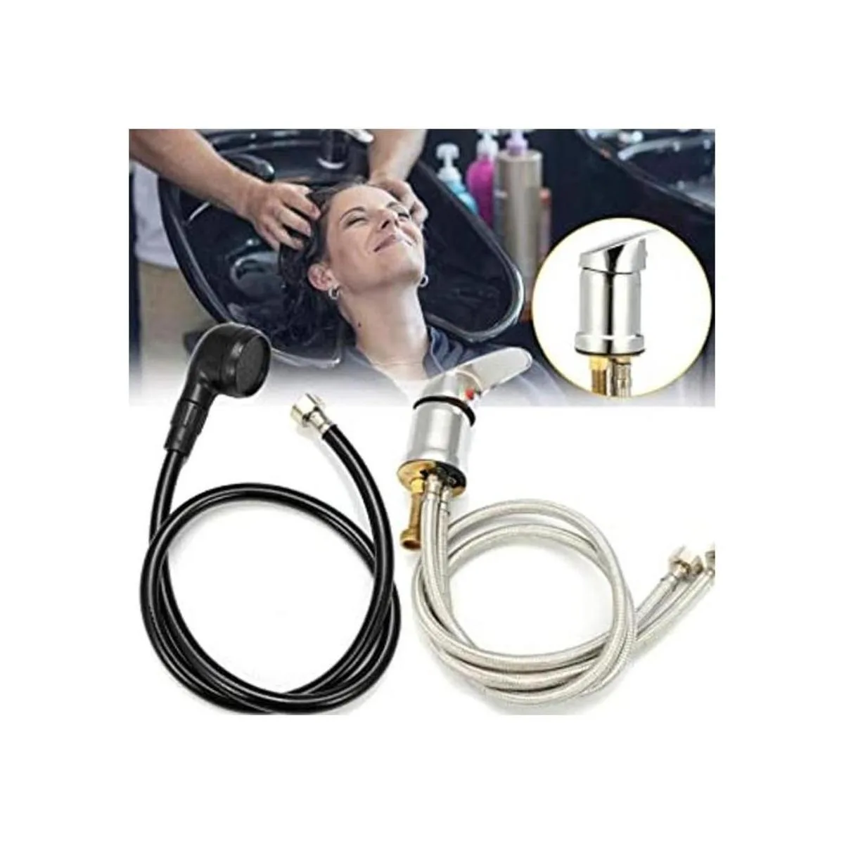 LukLoy Juego de grifo y pulverizador para champú y cuenco_1