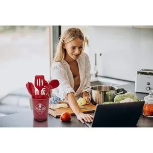 K G Juego de 11 utensilios de cocina de silicona de