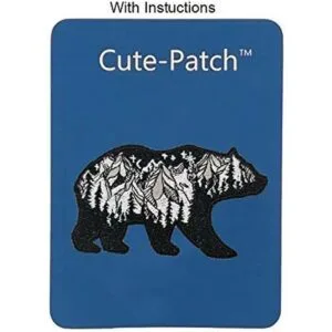 Parche para planchar en la naturaleza con diseño de oso_3