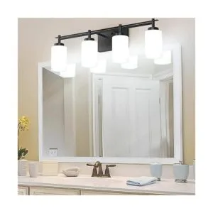 Aipsun Luz de tocador de baño vintage negra 4 luces_2