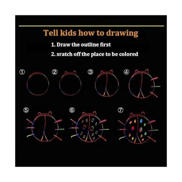Juego de arte de papel para rascar para niños papel_5