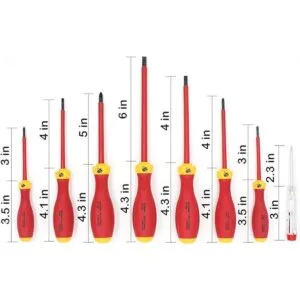 KUNTICA Juego de destornilladores aislados 1000 V 4