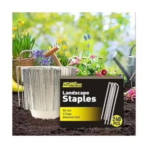HongWay 240 grapas de paisaje estacas de tela de calibre_3