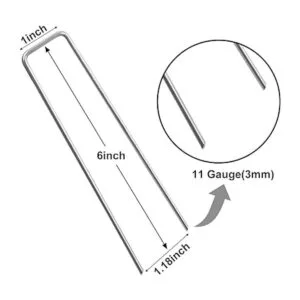 HongWay 240 grapas de paisaje estacas de tela de calibre_2