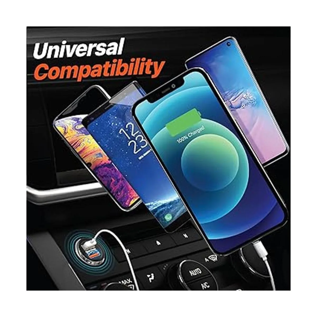 BESTRIX Cargador de coche de carga rápida 4.0 Dual USB_6