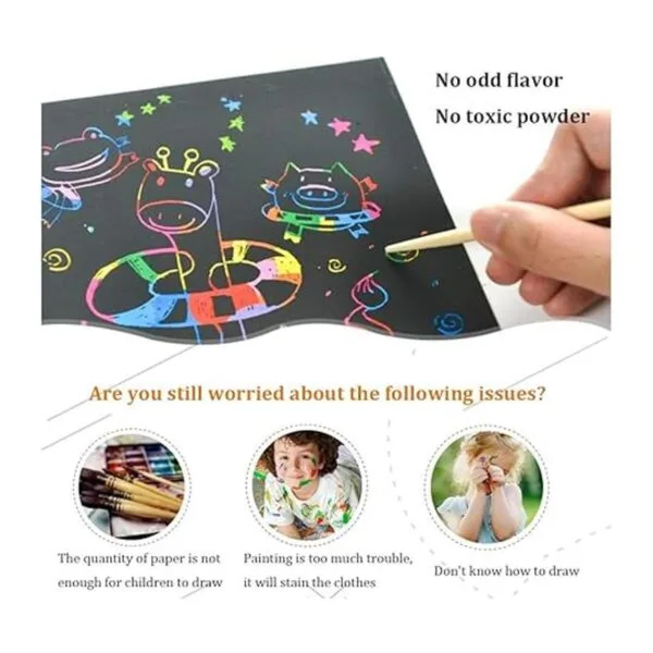 Juego de arte de papel para rascar para niños papel_4