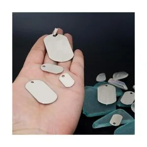 FunWeevz 40 colgantes en blanco para etiqueta de perro