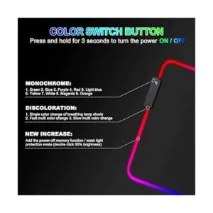 Alfombrilla de ratón RGB grande para juegos 15 modos de_3