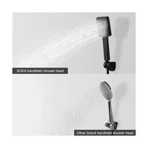 SOKA Juego de grifo de ducha negro de 10 pulgadas con