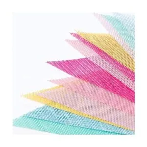 ToBeIT Banderines triangulares con colgante de arpillera