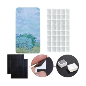 Paleta de acuarela con 40 piezas de acuarela vacías medias