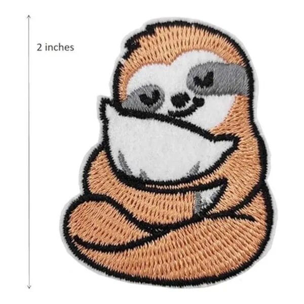 Parche bordado para planchar con diseño de animal perezoso_2