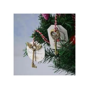 Aokbean 50 piezas vintage esqueleto bronce clave encantos_6