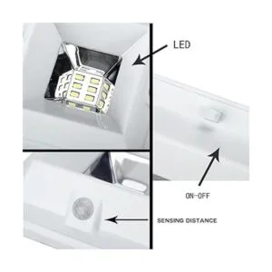 Luces solares de canalón con sensor de movimiento para