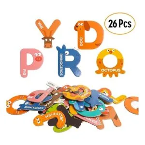 JCREN Letras magnéticas gigantes de animales del alfabeto_5