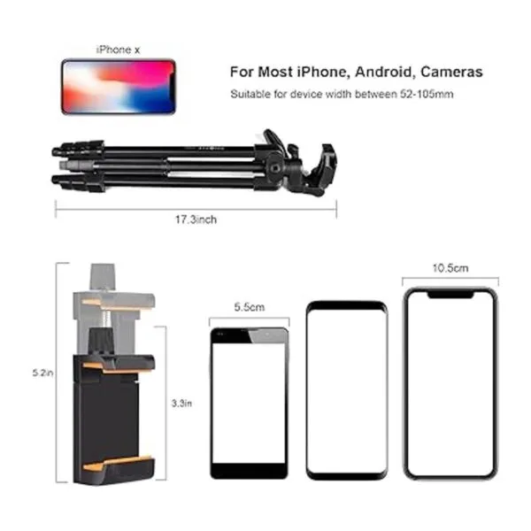 PHOJibbitz Trípode de teléfono de 55 pulgadas soporte de_5