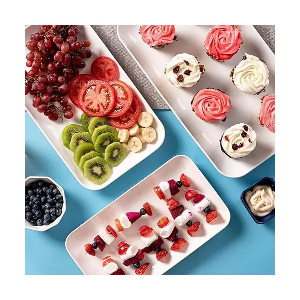 DELLING Juego de 3 bandejas grandes para servir de_5