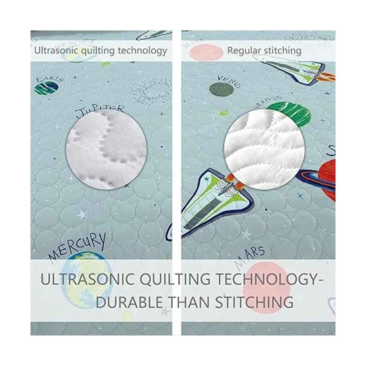 Juego de colcha de 3 piezas con diseño de galaxia y