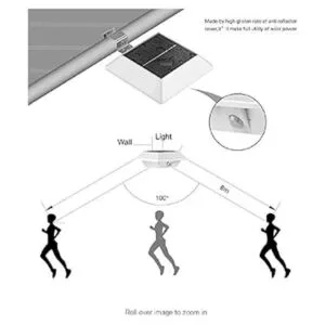 Luces solares de canalón con sensor de movimiento para