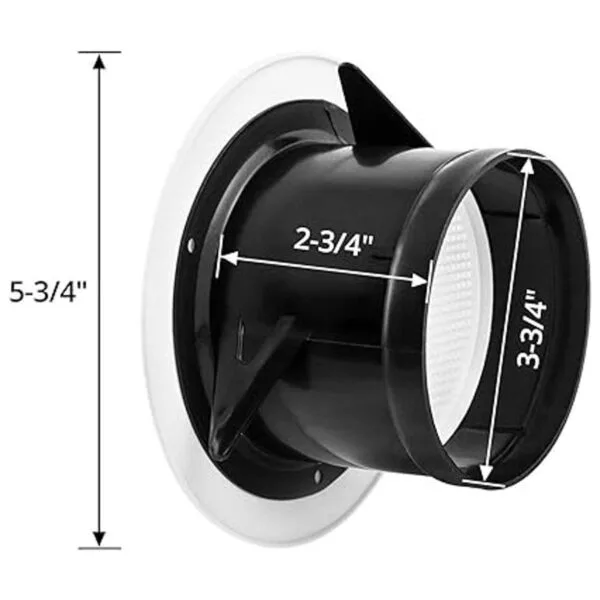 QWORK Rejilla de ventilación ABS de 4 pulgadas con malla_4