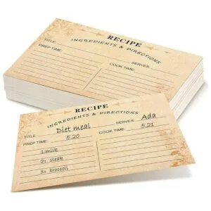 Paquete de 80 tarjetas de receta 4 x 6 pulgadas tarjetas