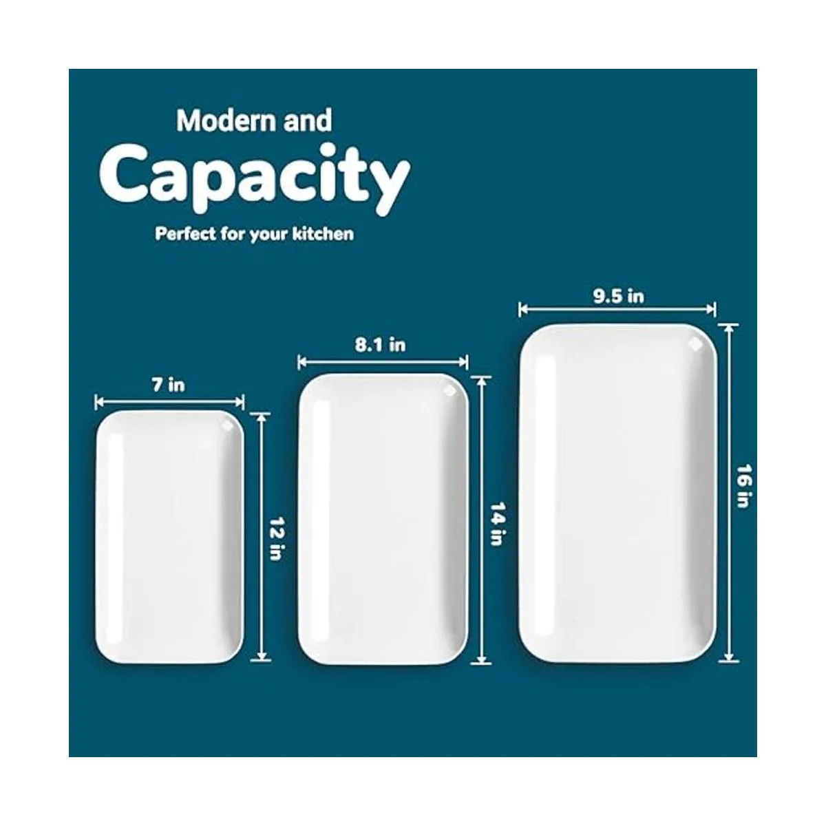 DELLING Juego de 3 bandejas grandes para servir de_2