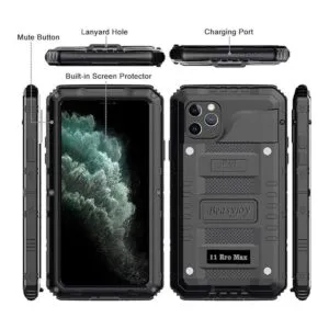 Beasyjoy Funda de metal impermeable para iPhone 11 Pro_5