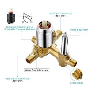 SOKA Juego de grifo de ducha negro de 10 pulgadas con