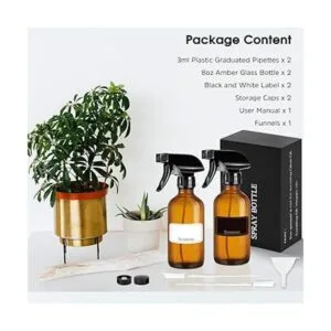 Tecohouse Botella de espray de vidrio de 8 onzas para_2