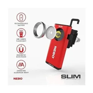 NEBO Luz de trabajo delgada recargable por USB luz de_2