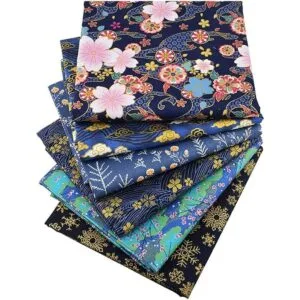 Queenbox 6 piezas de tela impresa japonesa 15.7 x 19.6_1