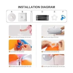 IDAODAN Kit de arco de globos soporte de arco de globos_3