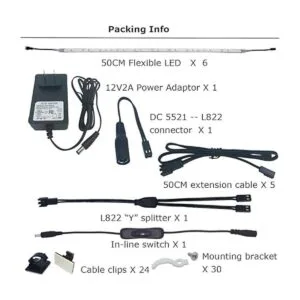 Litever Luz para debajo del gabinete 6 tiras LED_2