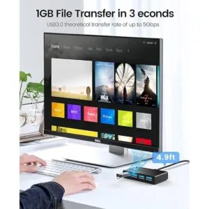 ORICO Hub USB 3.0 de 4 puertos hub USB 3.0 con puerto de_4