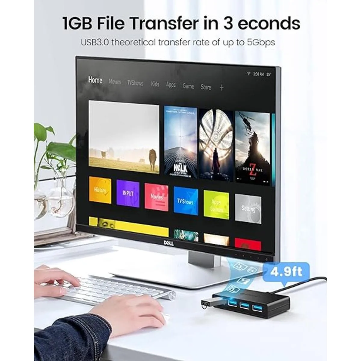 ORICO Hub USB 3.0 de 4 puertos hub USB 3.0 con puerto de_4