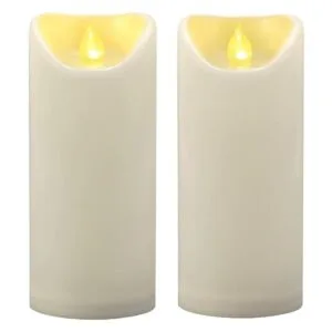 2 velas de pilar LED de 3.0 x 7.0 in resistentes al agua_1