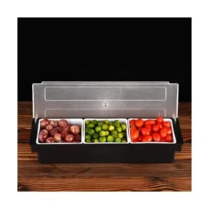 FEOOWV Bandeja para condimentos de frutas y verduras con