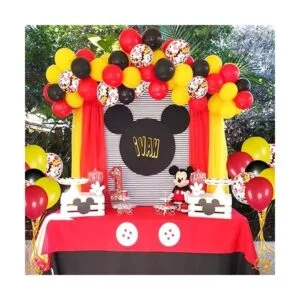 JOYYPOP Globos de látex negro rojo amarillo con globos de_2