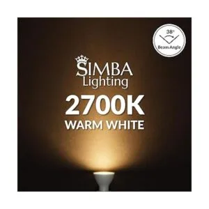 Simba Lighting Bombilla LED GU10 de 5 W regulable paquete