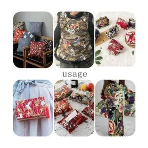 Queenbox 6 piezas de tela impresa japonesa 15.7 x 19.6_4