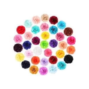 36 piezas de collar de perro lazos de flores accesorios