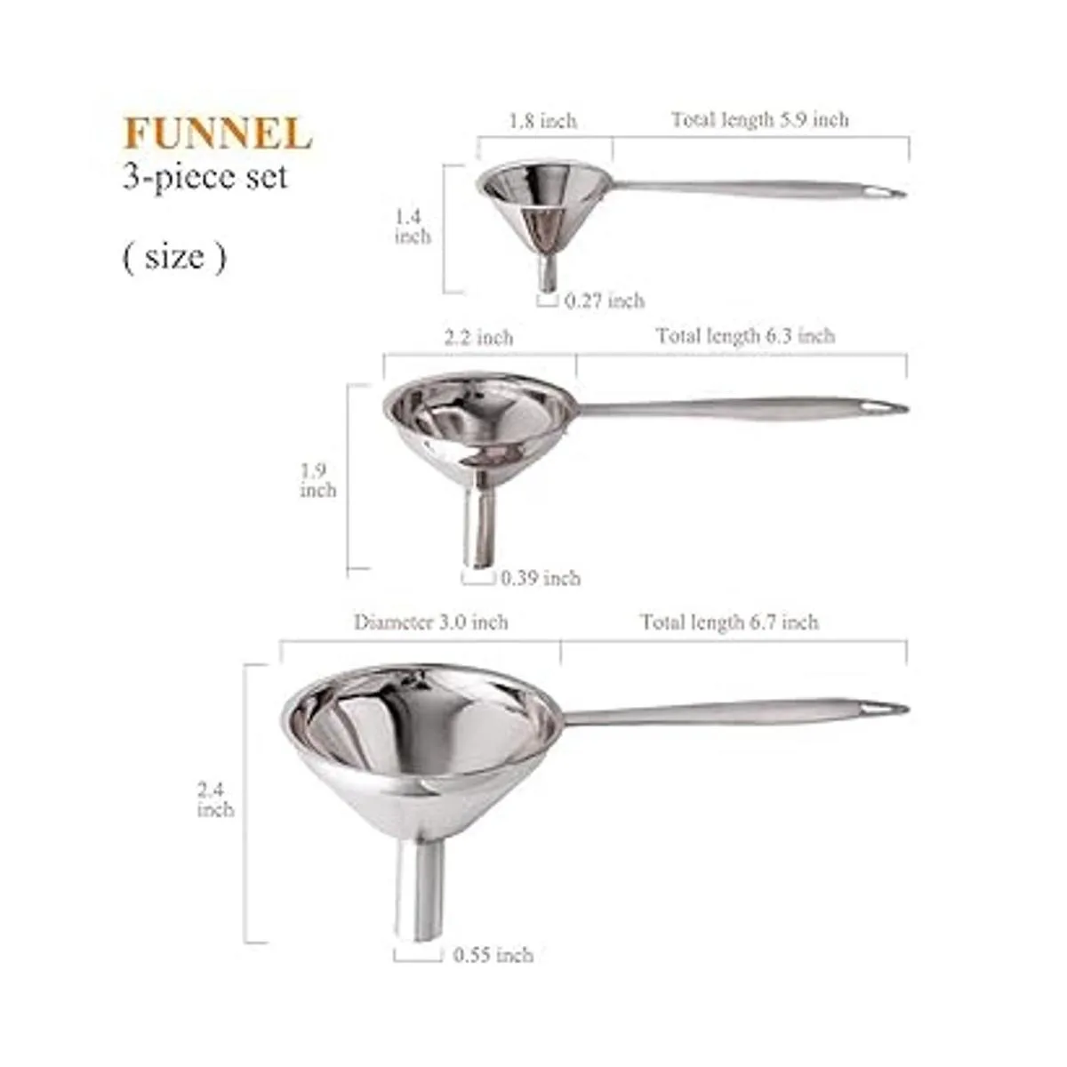 Embudos para llenar botellas juego de embudos pequeños_5