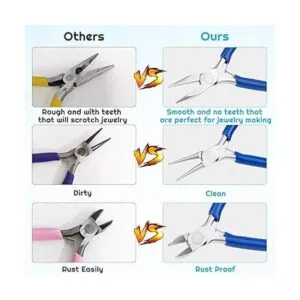 Shynek Alicates para joyería 8 piezas alicates para