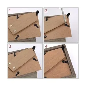 Amerlery 100 botones de giro de fotos y 25 piezas de marco_4