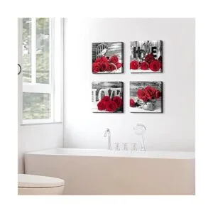 Lienzo floral enmarcado para decorar paredes cuadros_6