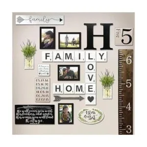 Decoración de pared rústica grande de Scrabble Farmhouse_4