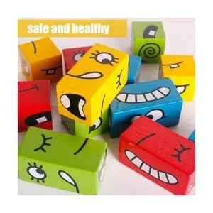 CHIYR Rompecabezas de bloques de expresiones de madera a_3