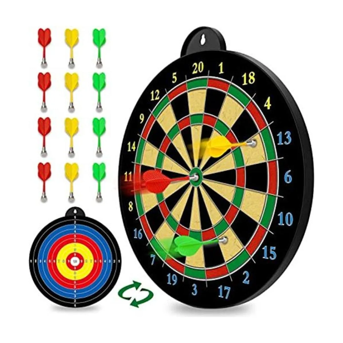 Tablero de dardos magnético 12 dardos magnéticos rojo_1