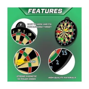 Tablero de dardos magnético 12 dardos magnéticos rojo_2