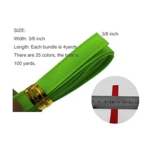 Jesep Cinta de grogrén sólida de 100 yardas de 38